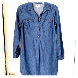 Old Navy blue Denim shirt dress XS fall/spring